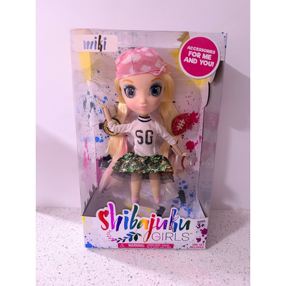 Shibajuku Girls Miki Doll 13 Inch Fashion Doll Sporty Camo Outfit New NIB